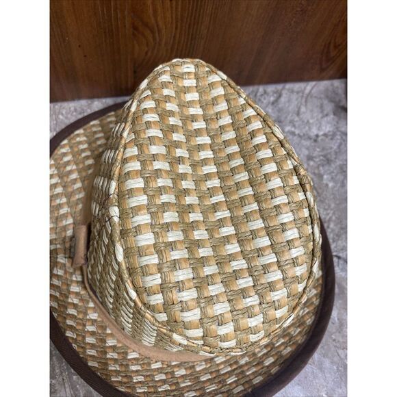 PETER GRIMM FEDORA 100% Natural Fibers Vintage Look Size S/M Tan Brown - Picture 4 of 7